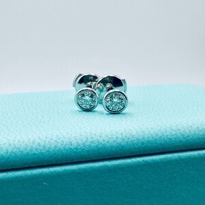 Tiffany & Co. .50 CTW Diamonds by the Yard Earrings in Platinum with Packaging
